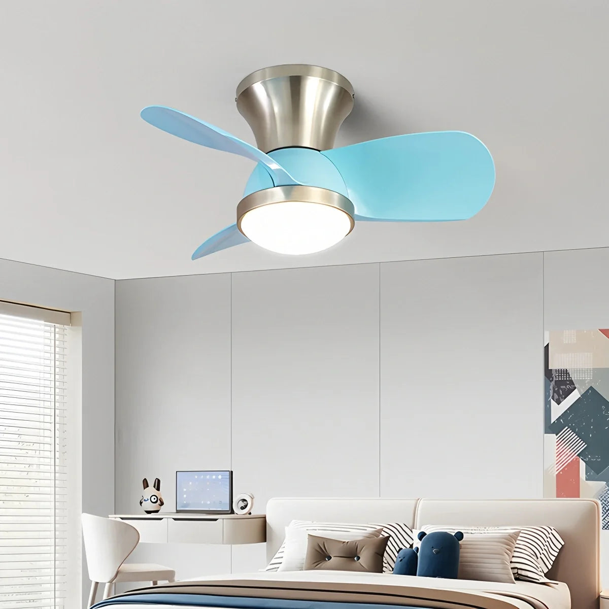 Simple Ceiling Fan Light for Children's Room