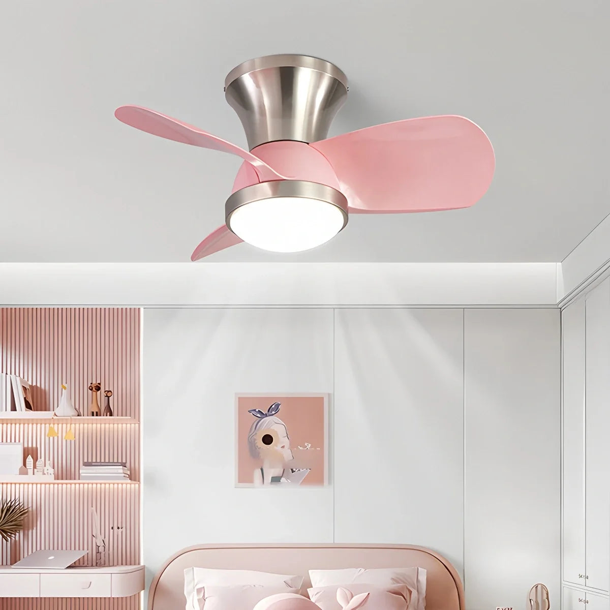 Simple Ceiling Fan Light for Children's Room