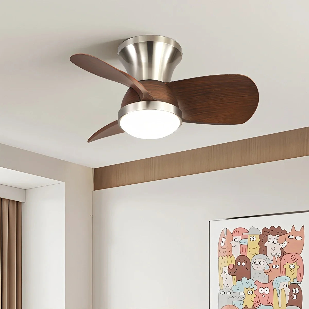 Simple Ceiling Fan Light for Children's Room