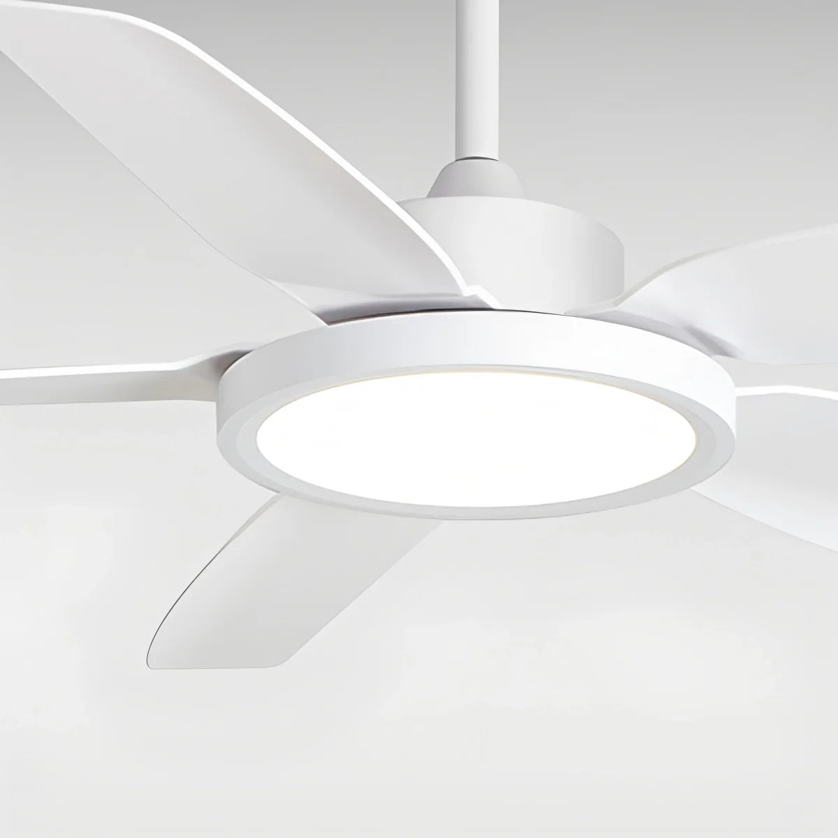 Modern White Ceiling Fans with Lights and Remote