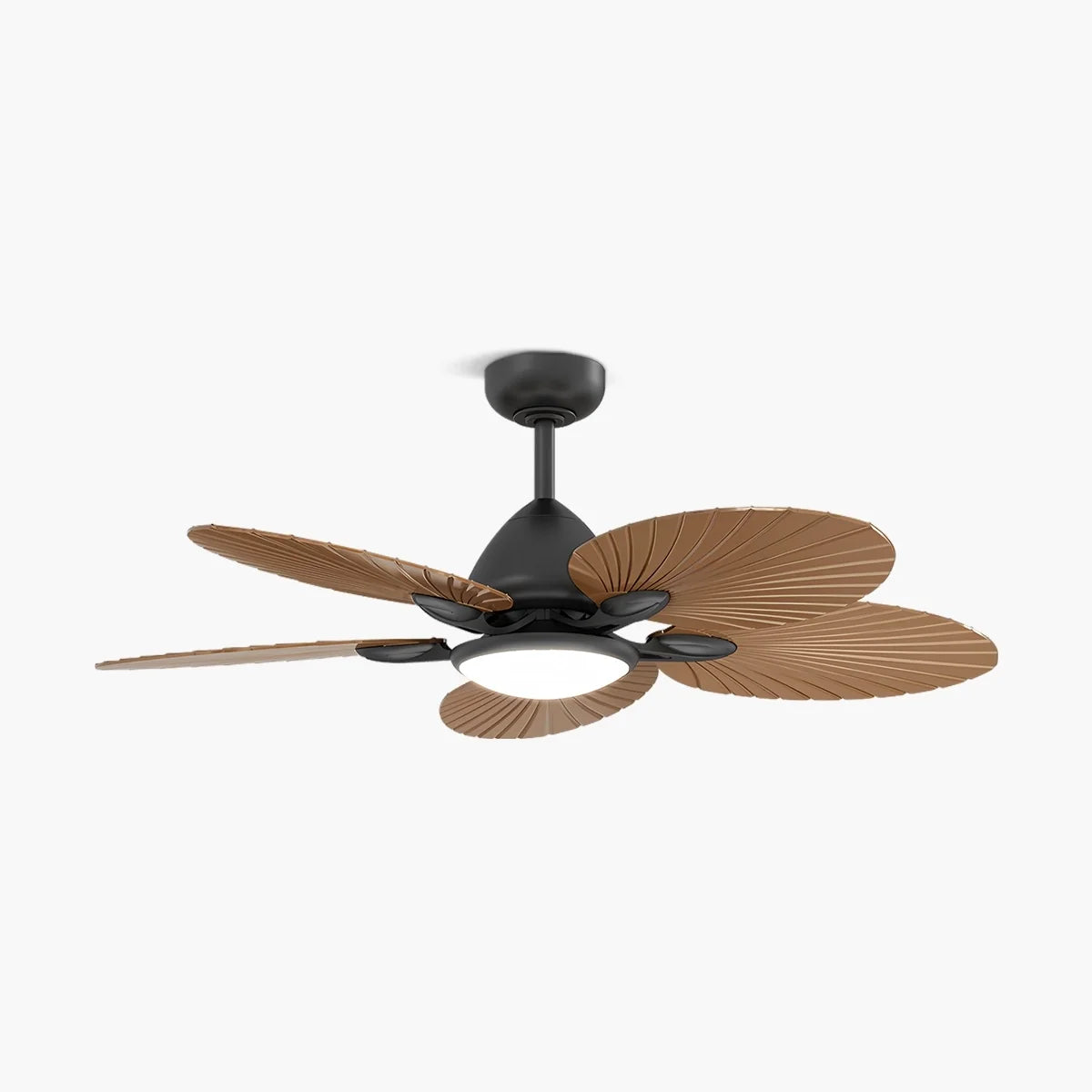 5-Blade Palm Leaf Ceiling Fan with Light