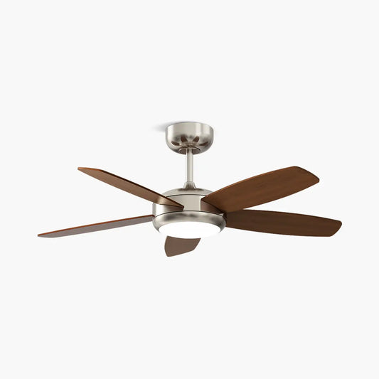 Retro American Style 5-Blade Ceiling Fan with LED Light