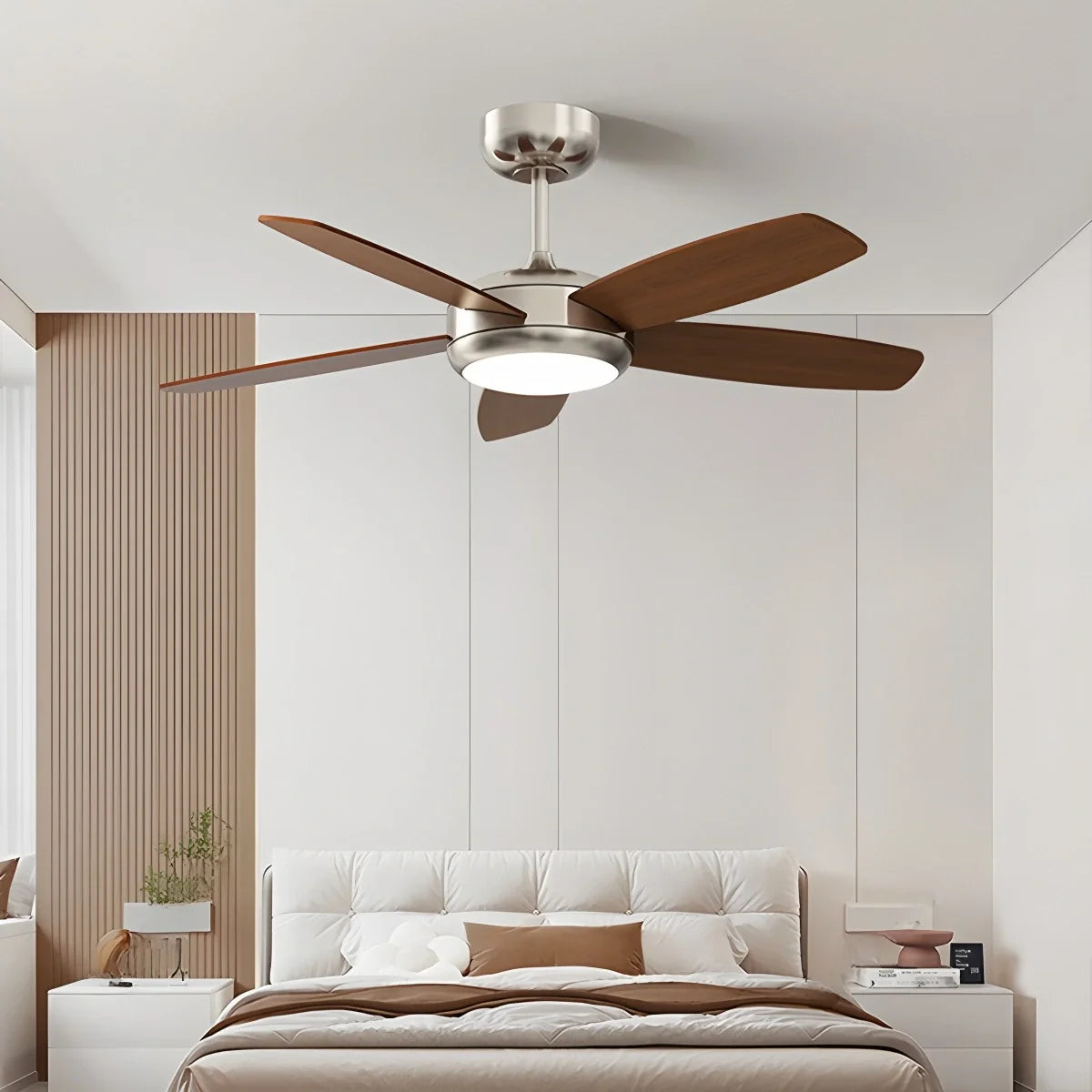 Retro American Style 5-blade Ceiling Fan Light