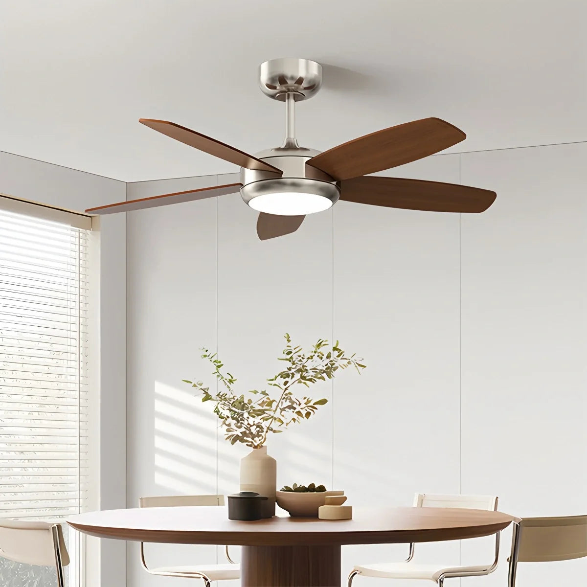 Retro American Style 5-blade Ceiling Fan Light