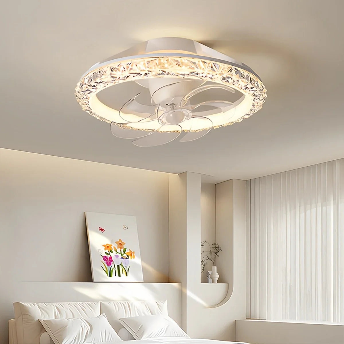 Creative Circular LED Ceiling Fan Light