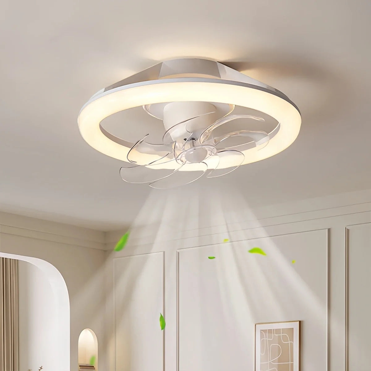 Creative Circular LED Ceiling Fan Light