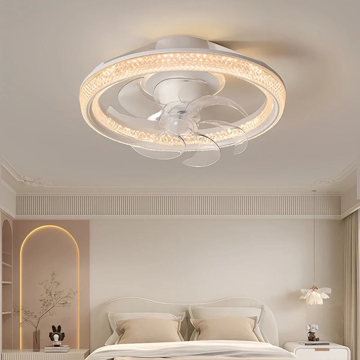 Creative Circular LED Ceiling Fan Light