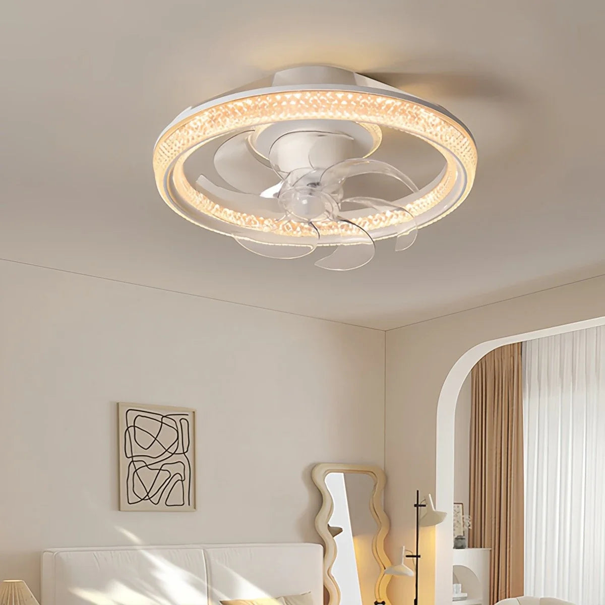 Creative Circular LED Ceiling Fan Light