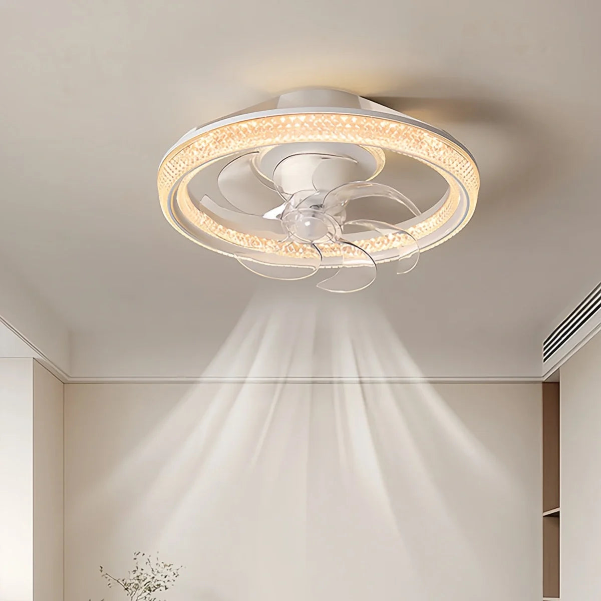 Creative Circular LED Ceiling Fan Light