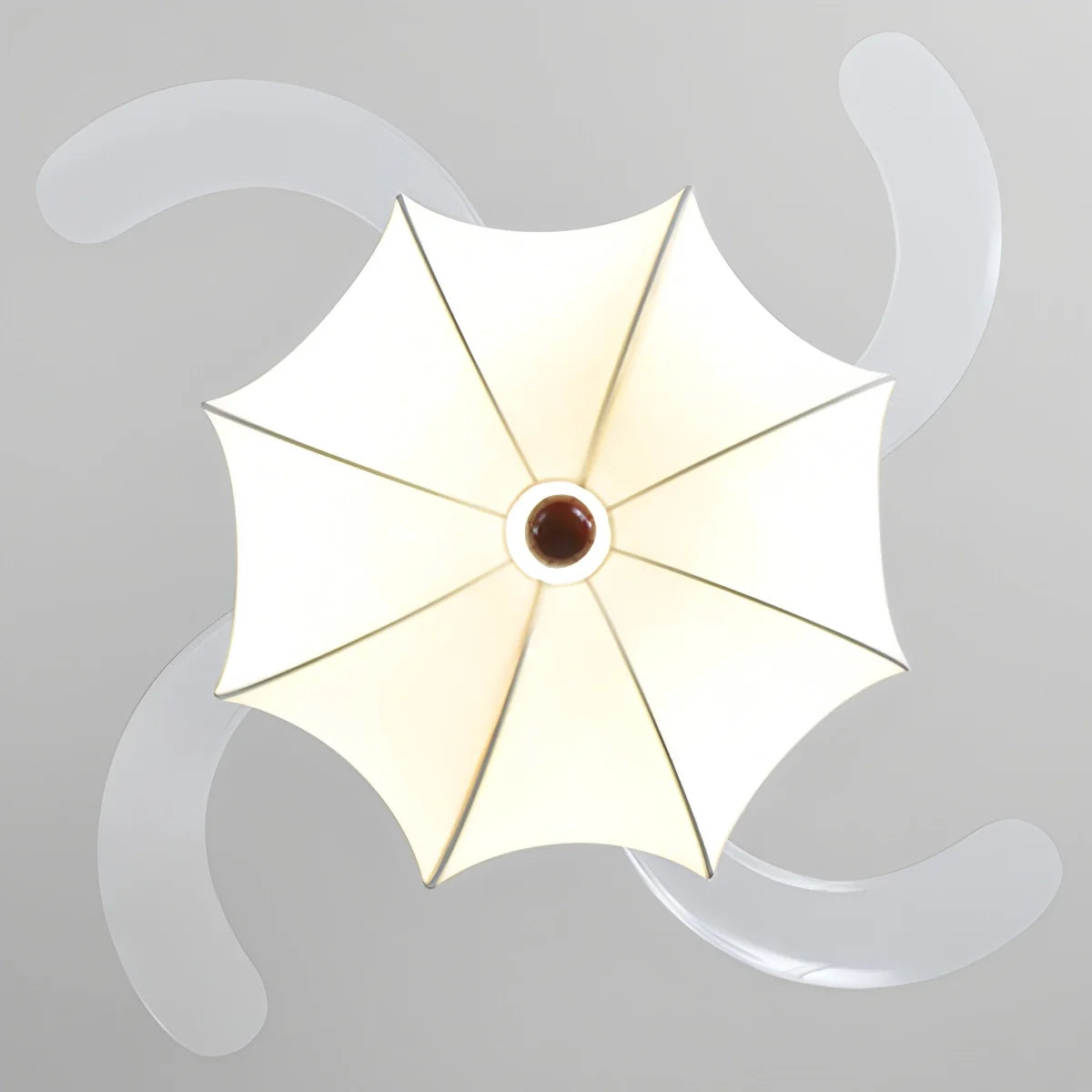 Retro Fabric Ceiling Fan Light for Dining Room