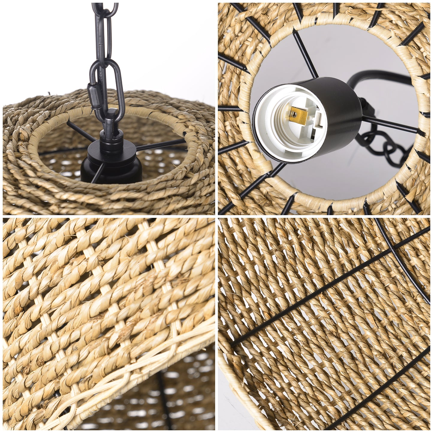Bohemian Seagrass High Quality Woven pendant light for outdoor