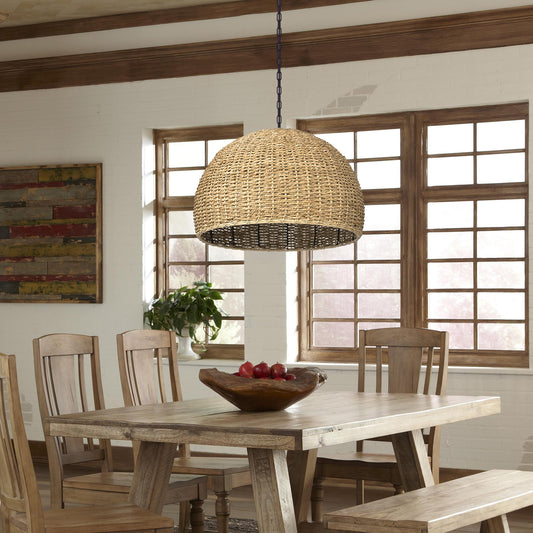 Bohemian Seagrass High Quality Woven pendant light for outdoor