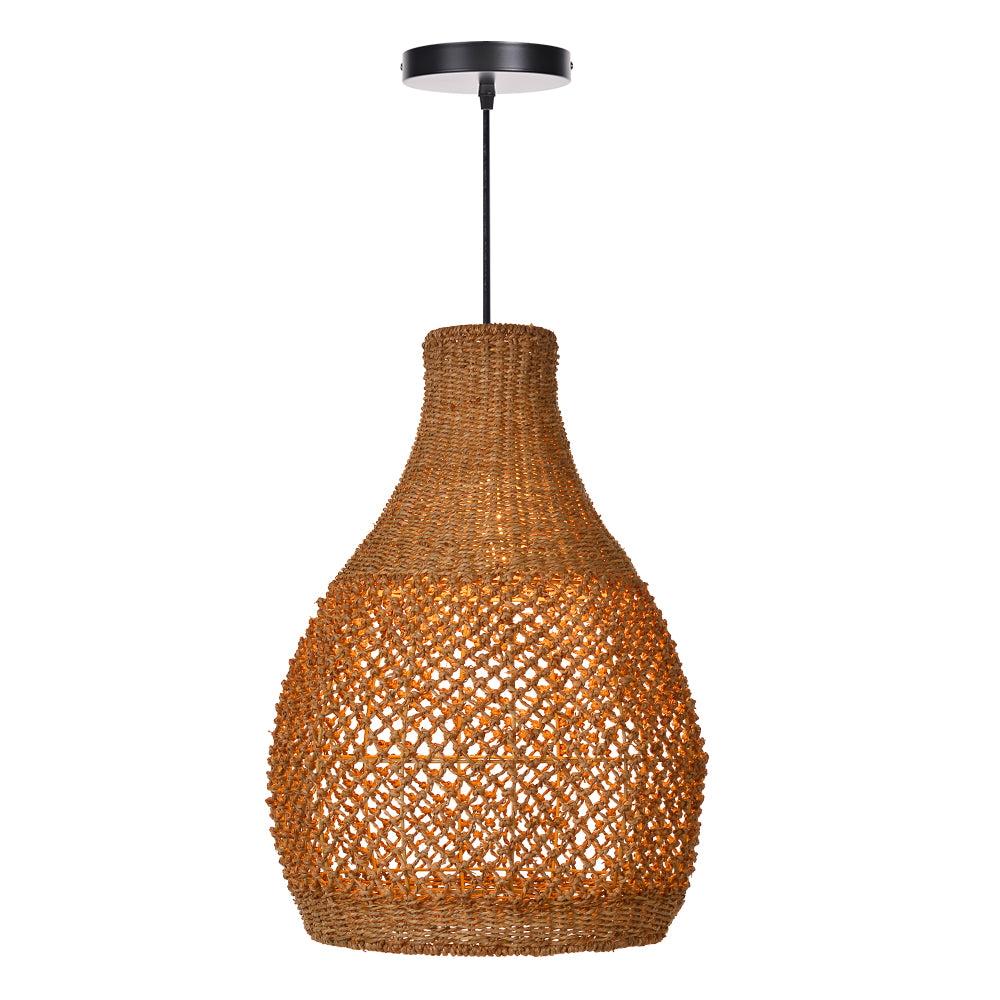 Kettle Style Hemp Rope Braided Handmade Pendant Light