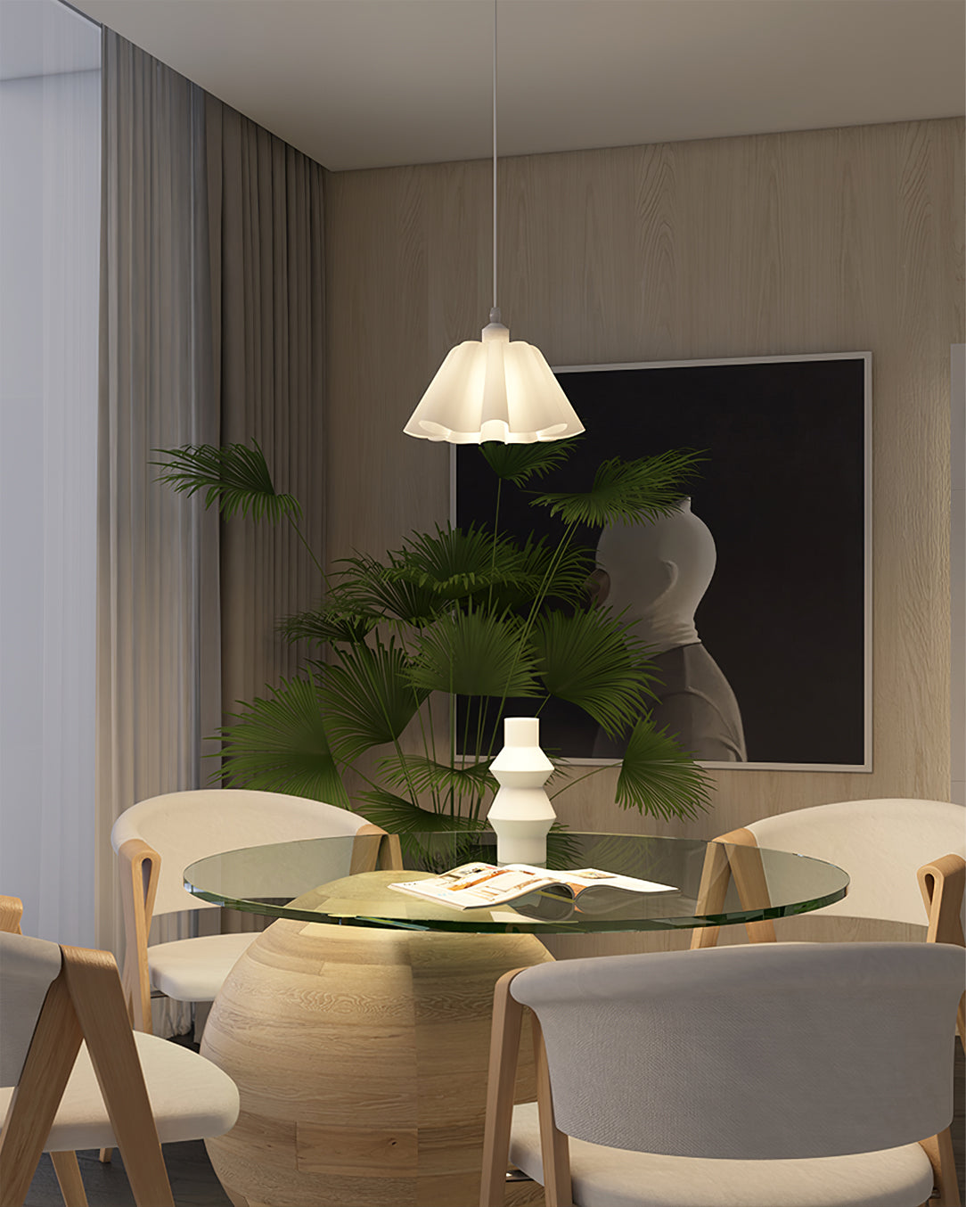 Danish Pleated Pendant Lamp