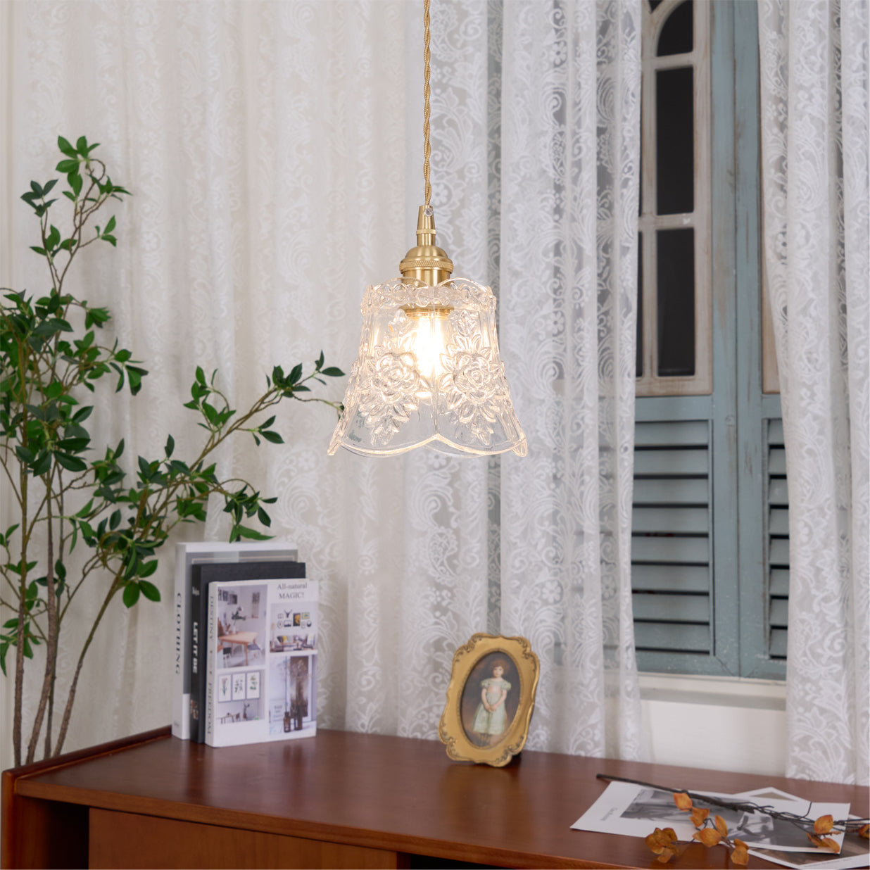 Flower Glass Pendant Lamp