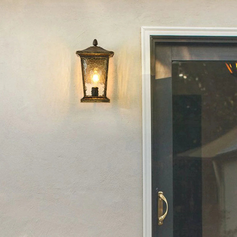 Glass Cottage Bird Cage Outdoor Wall Light