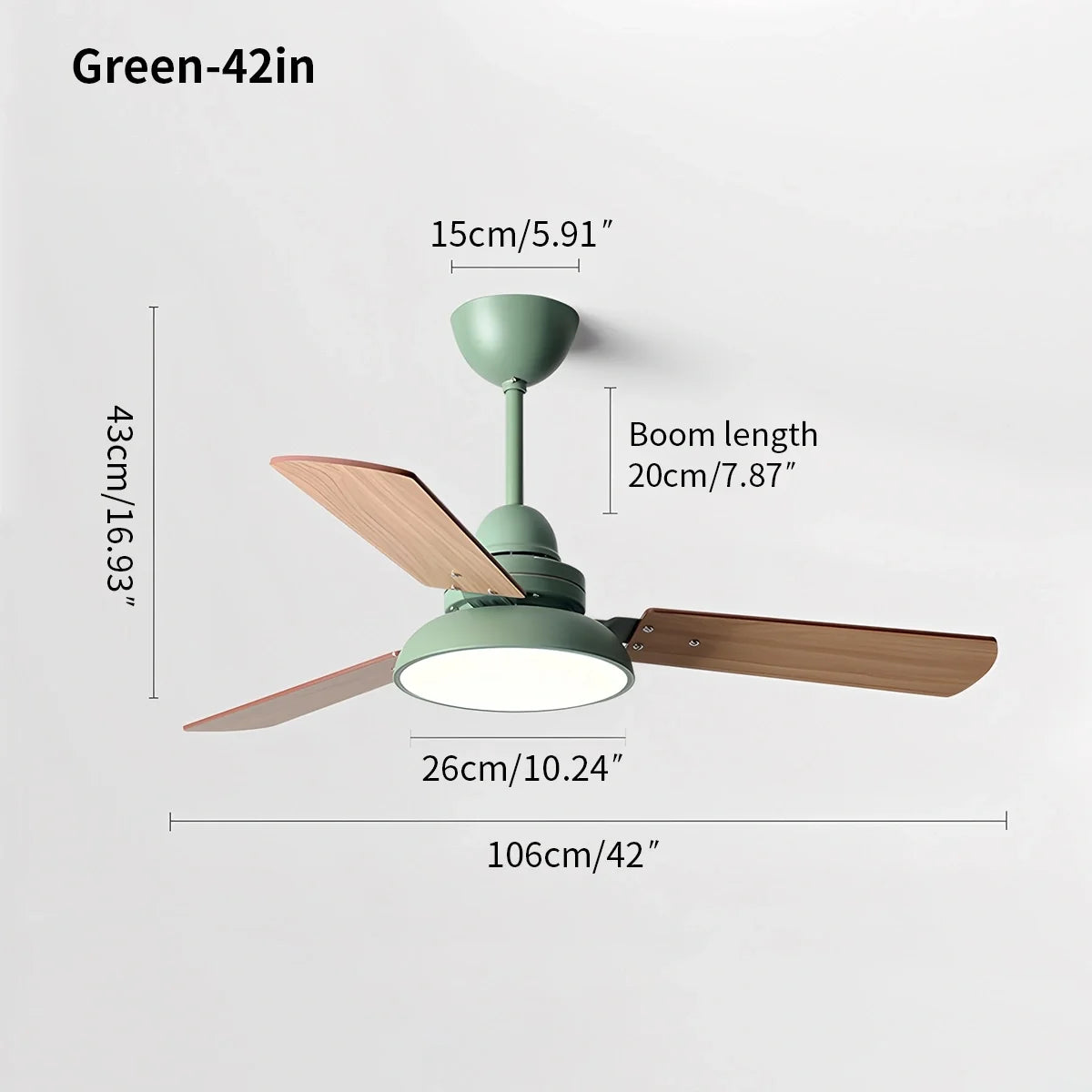Modern Minimalist Three Leaf Ceiling Fan Light