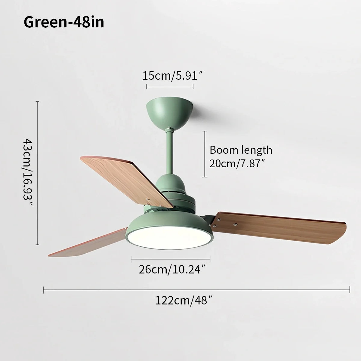 Modern Minimalist Three Leaf Ceiling Fan Light
