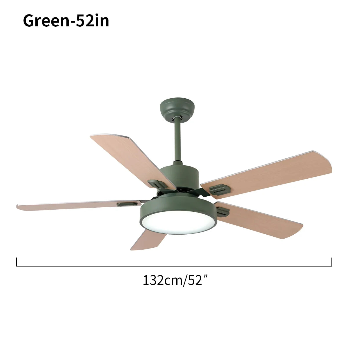 5 Blade Vintage Ceiling Fan Light for Living Room