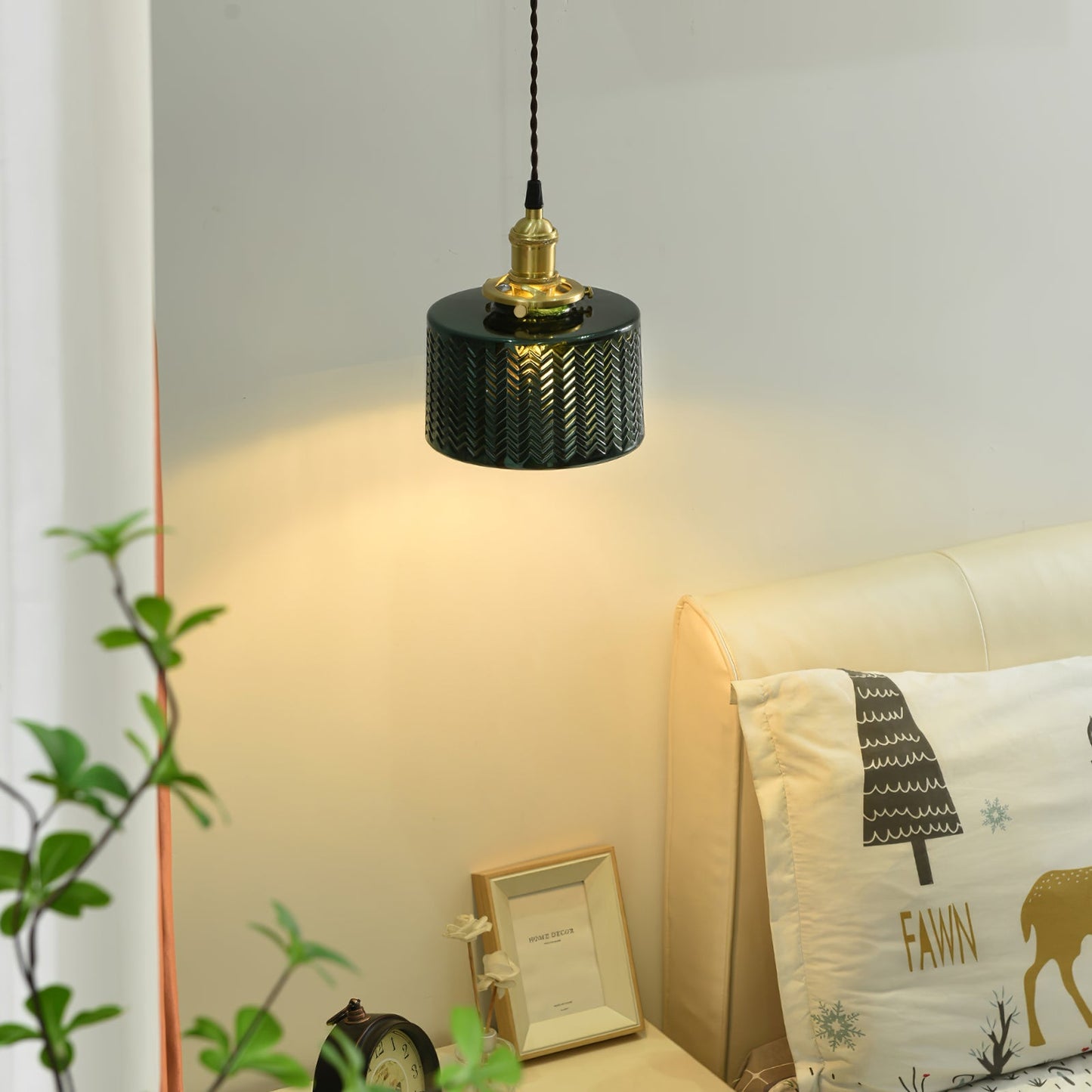 Green Glass Pendant Lamp