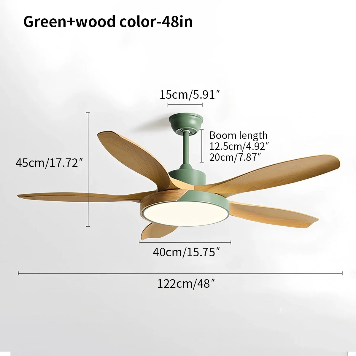 Nordic Living Room Ceiling Fan with Light
