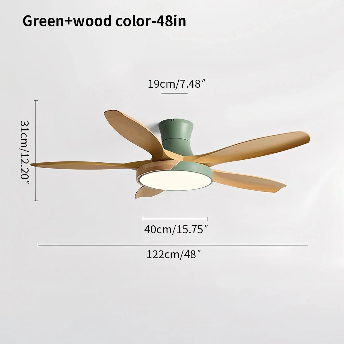 Nordic 5-Blade LED Ceiling Fan Light
