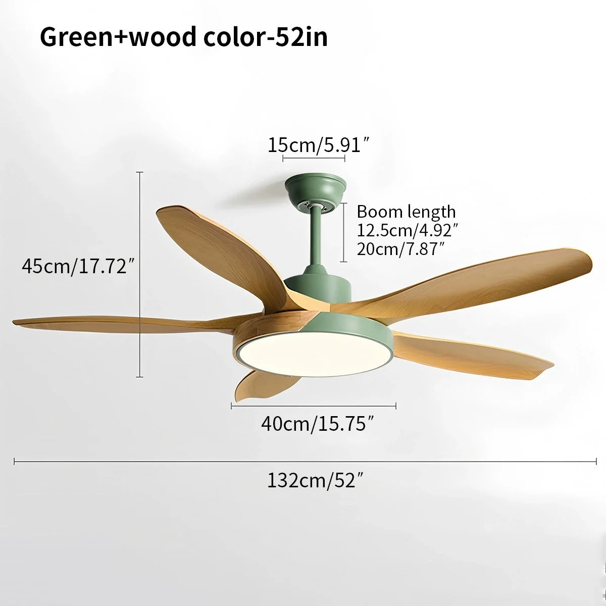 Nordic Living Room Ceiling Fan with Light