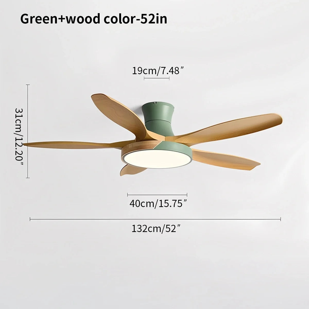 Nordic 5-Blade LED Ceiling Fan Light