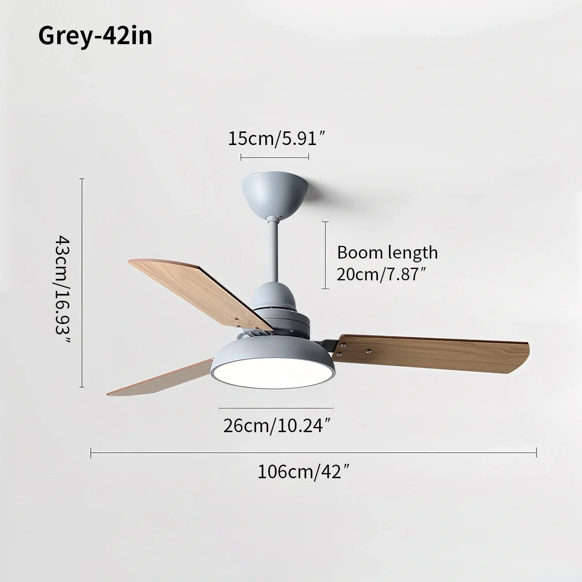 Modern Minimalist Three Leaf Ceiling Fan Light