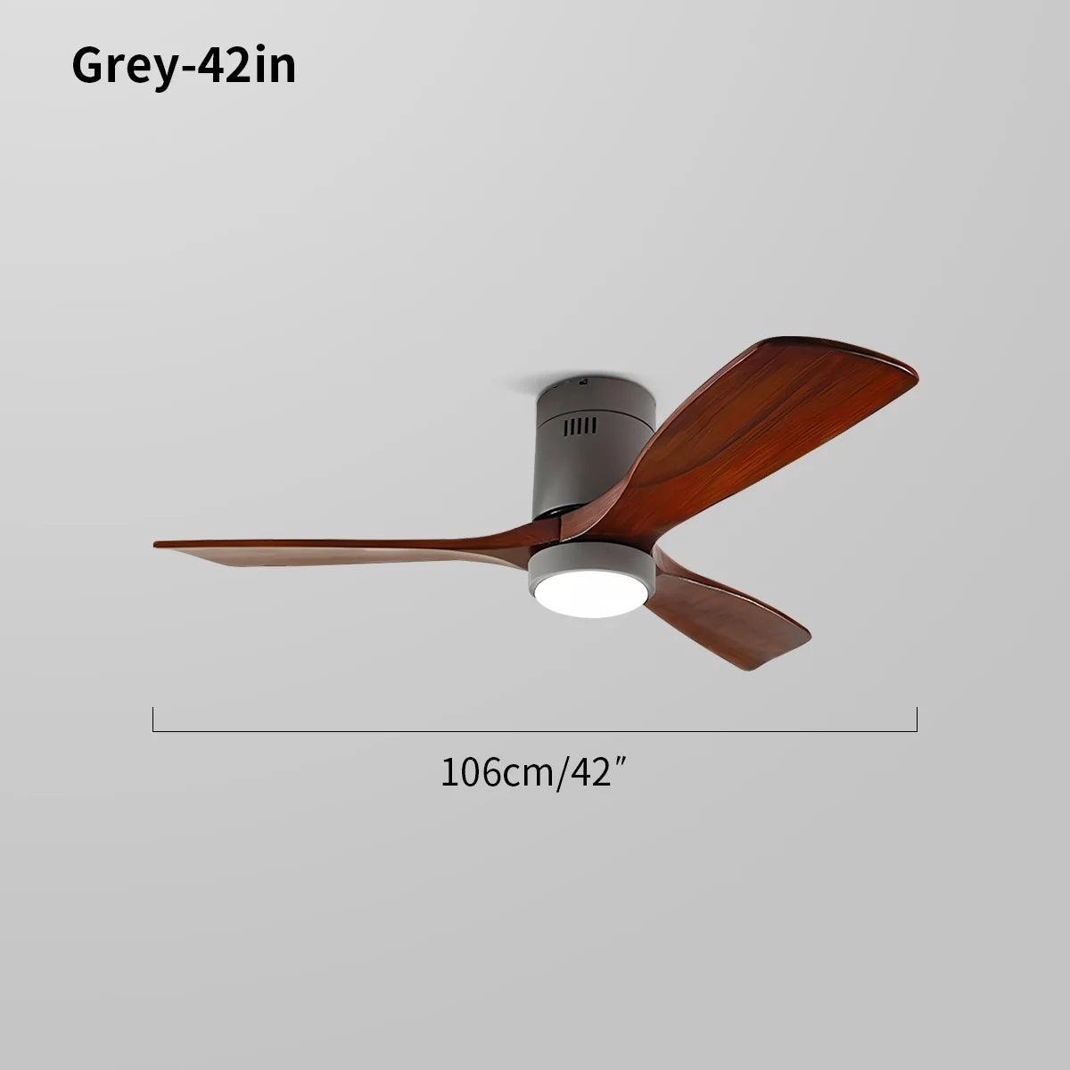 Mid-century Modern Hugger Ceiling Fan Lamp