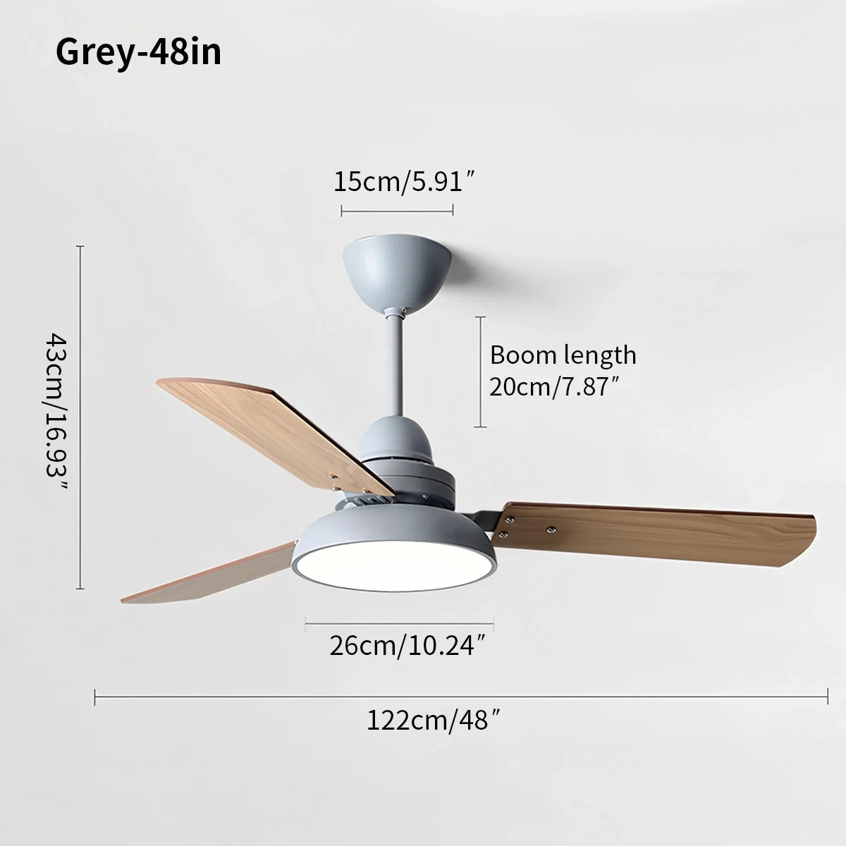 Modern Minimalist Three Leaf Ceiling Fan Light