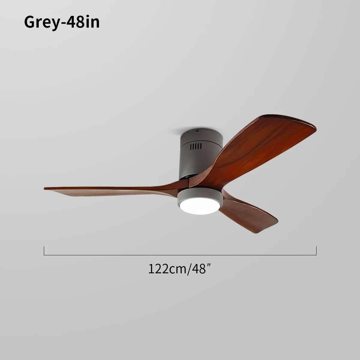 Mid-century Modern Hugger Ceiling Fan Lamp