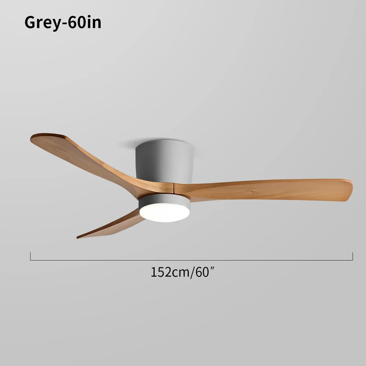 Large Low Profile Ceiling Fan with Light