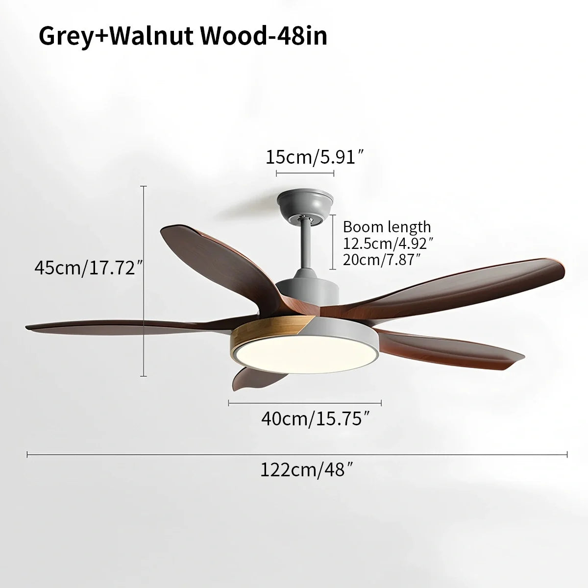 Nordic Living Room Ceiling Fan with Light