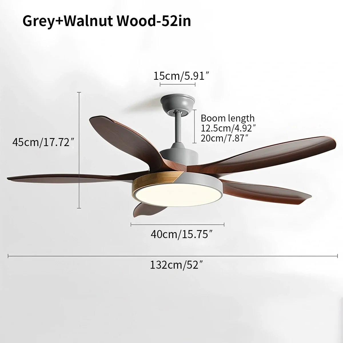 Nordic Living Room Ceiling Fan with Light