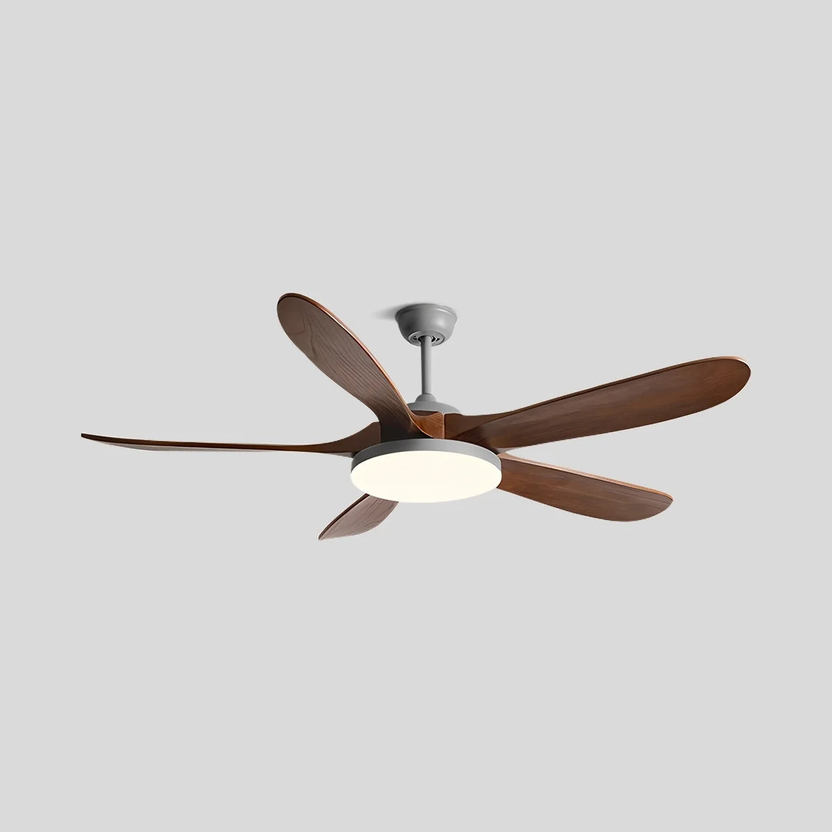 5-Blade Wood Ceiling Fan with LED Light
