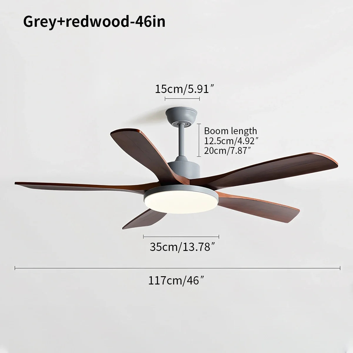 Living Room Minimalist Ceiling Fan with Light