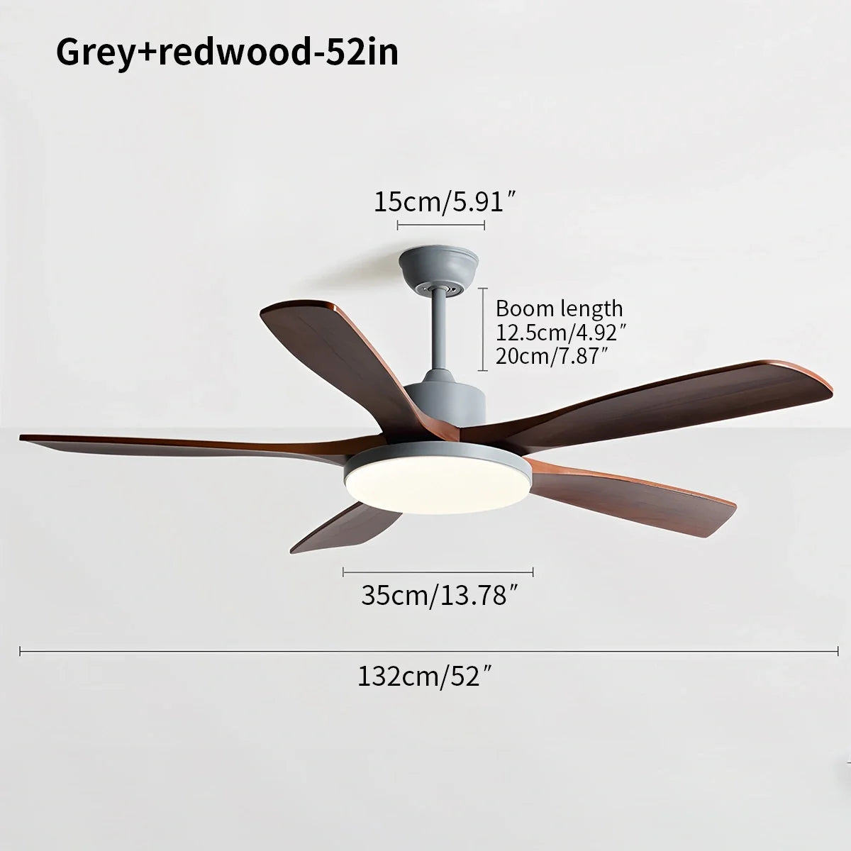 Living Room Minimalist Ceiling Fan with Light