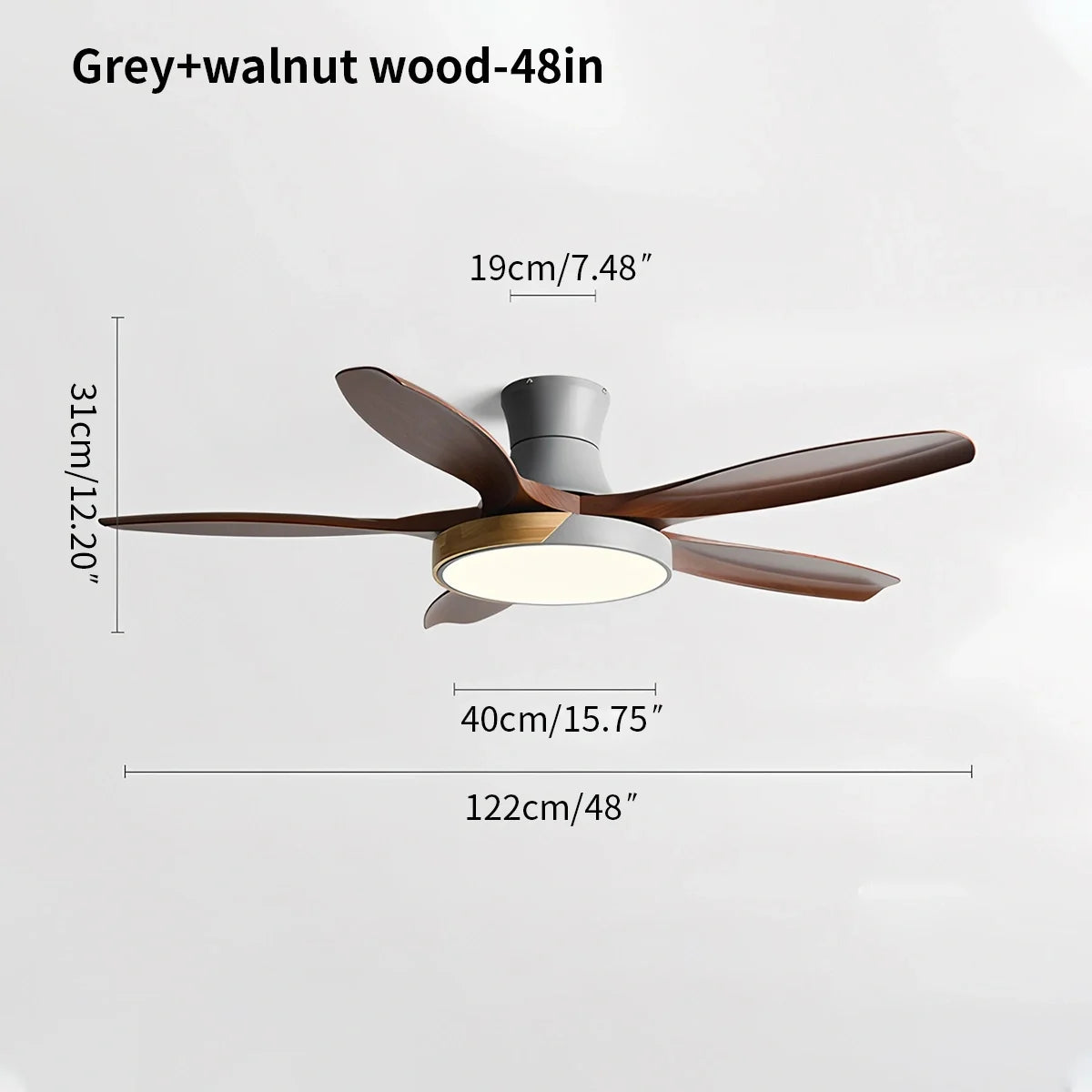 Nordic 5-Blade LED Ceiling Fan Light