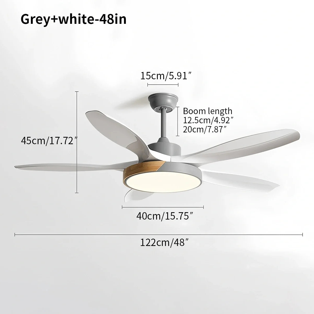 Nordic Living Room Ceiling Fan with Light