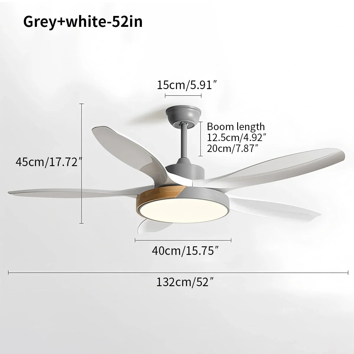 Nordic Living Room Ceiling Fan with Light