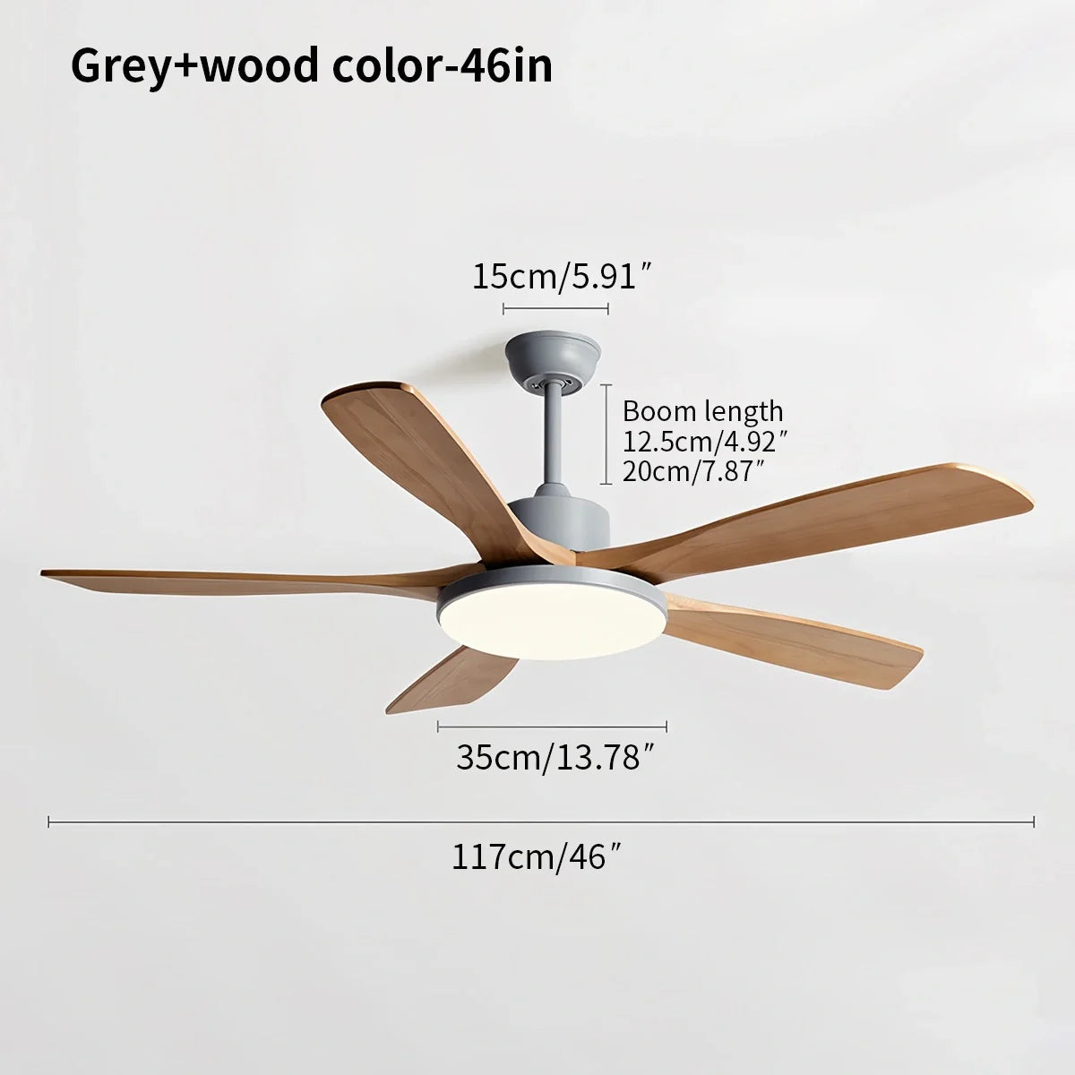 Living Room Minimalist Ceiling Fan with Light