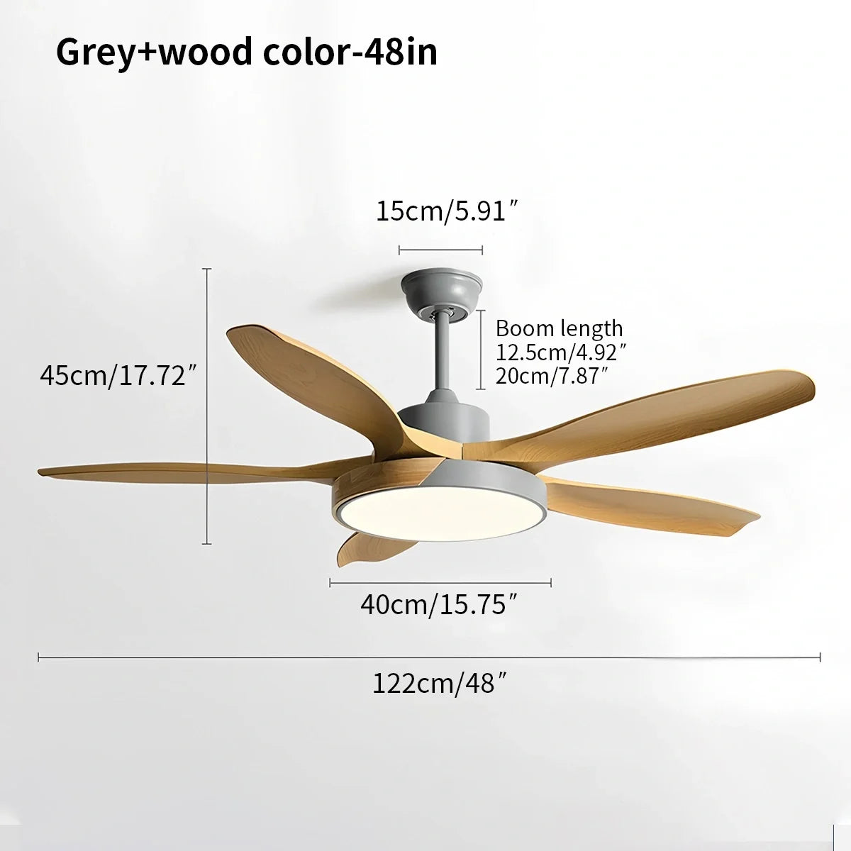 Nordic Living Room Ceiling Fan with Light