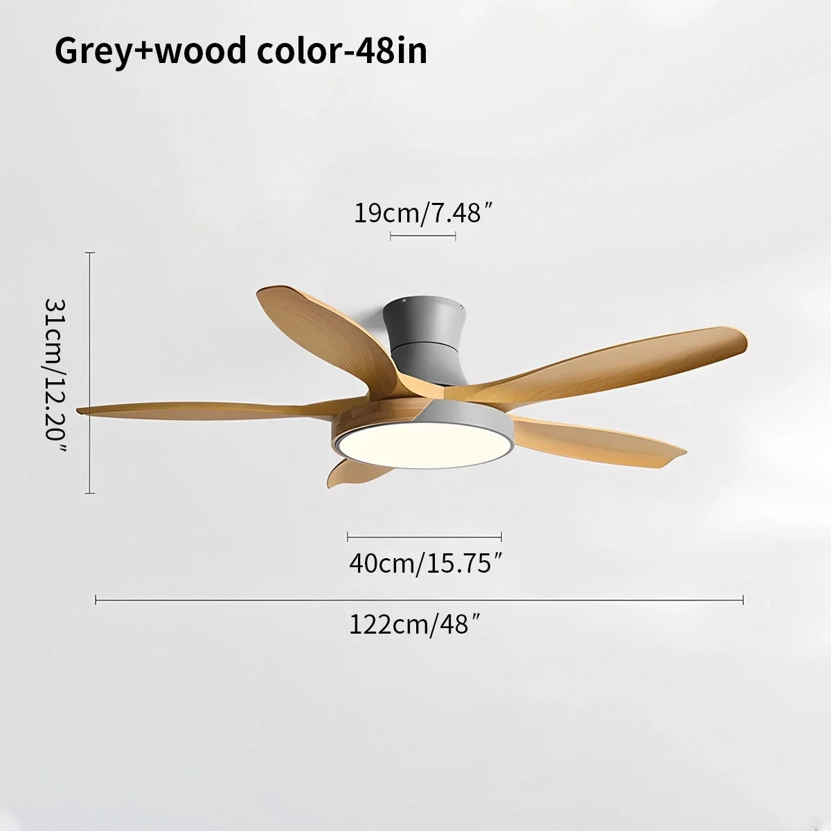Nordic 5-Blade LED Ceiling Fan Light