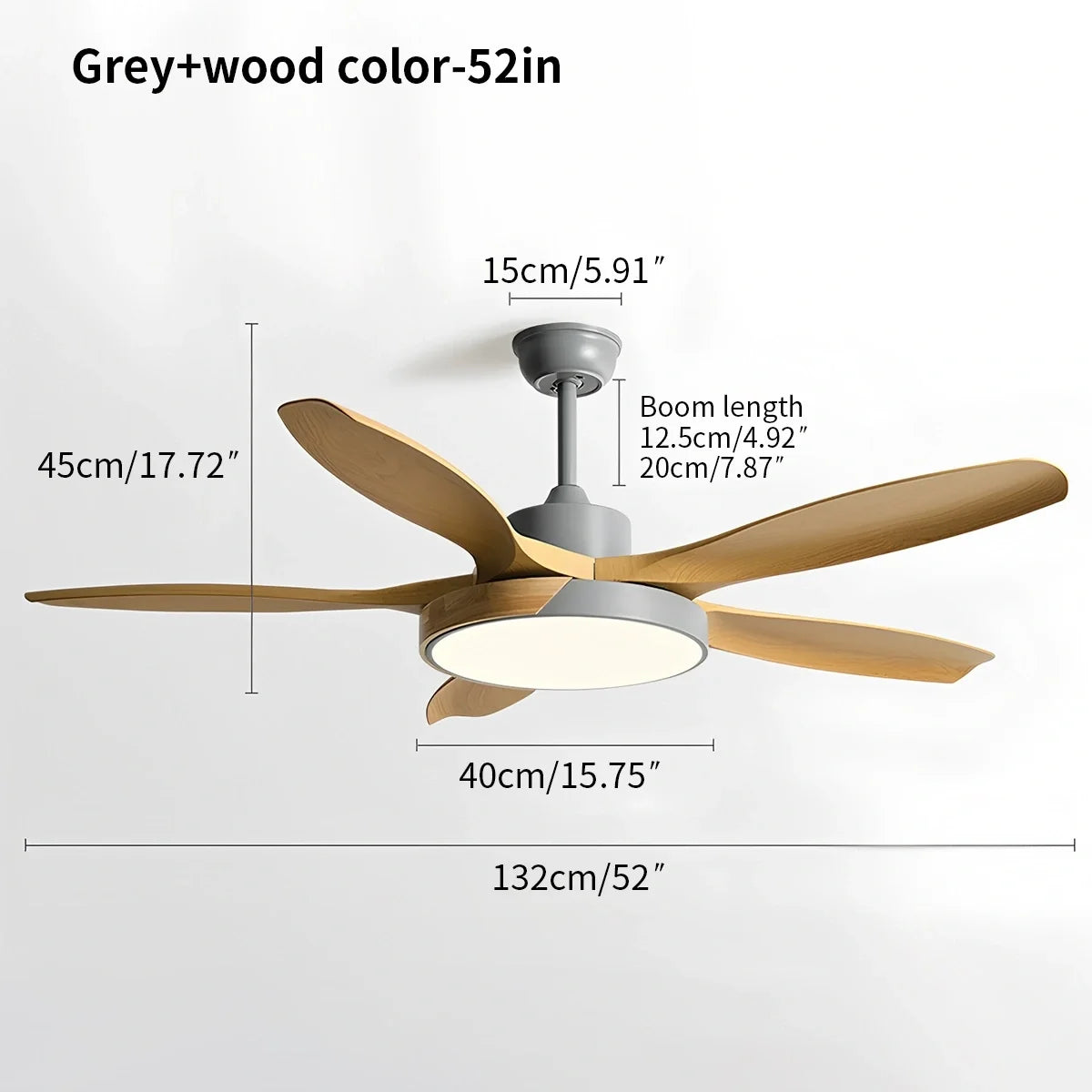 Nordic Living Room Ceiling Fan with Light