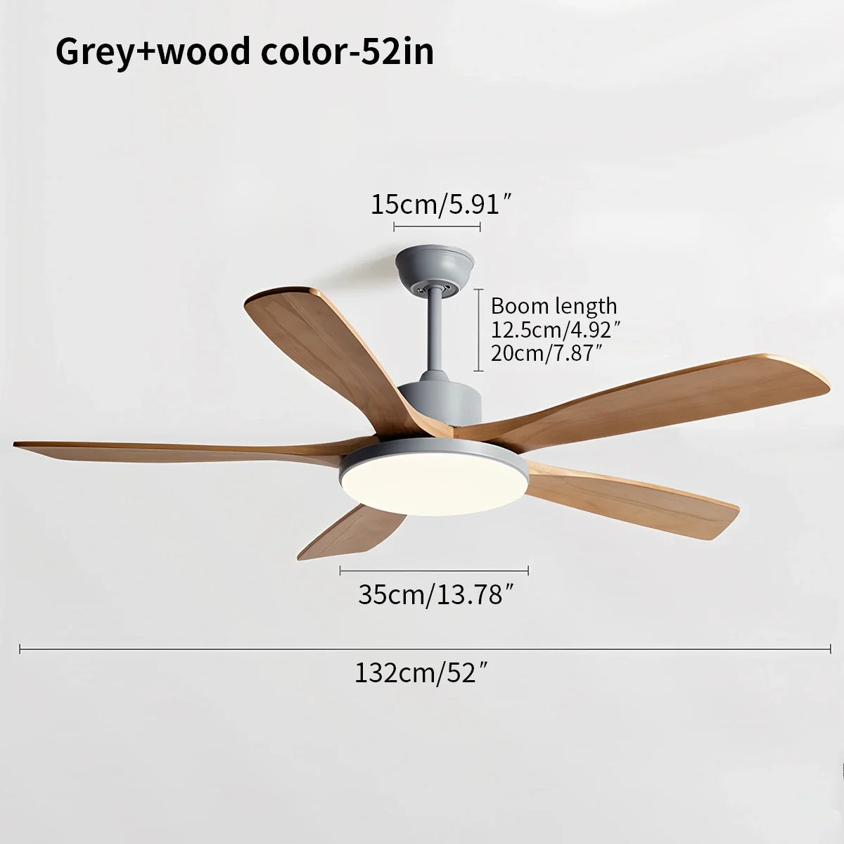 Living Room Minimalist Ceiling Fan with Light