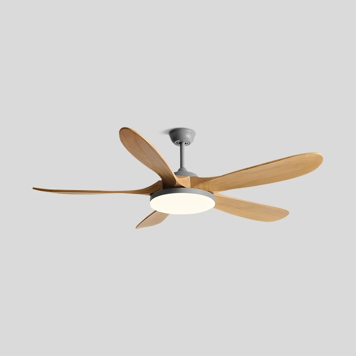 5-Blade Wood Ceiling Fan with LED Light
