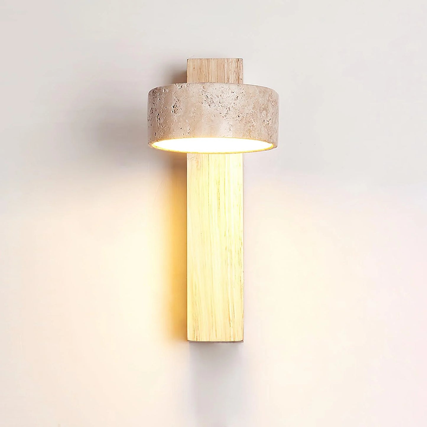 Grove Beam Travertine Wall Lamp