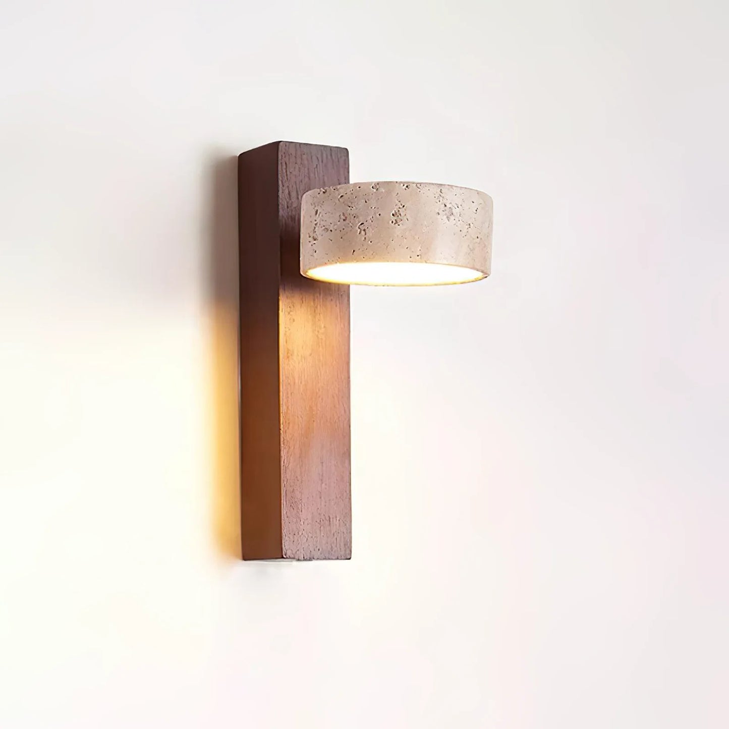 Grove Beam Travertine Wall Lamp