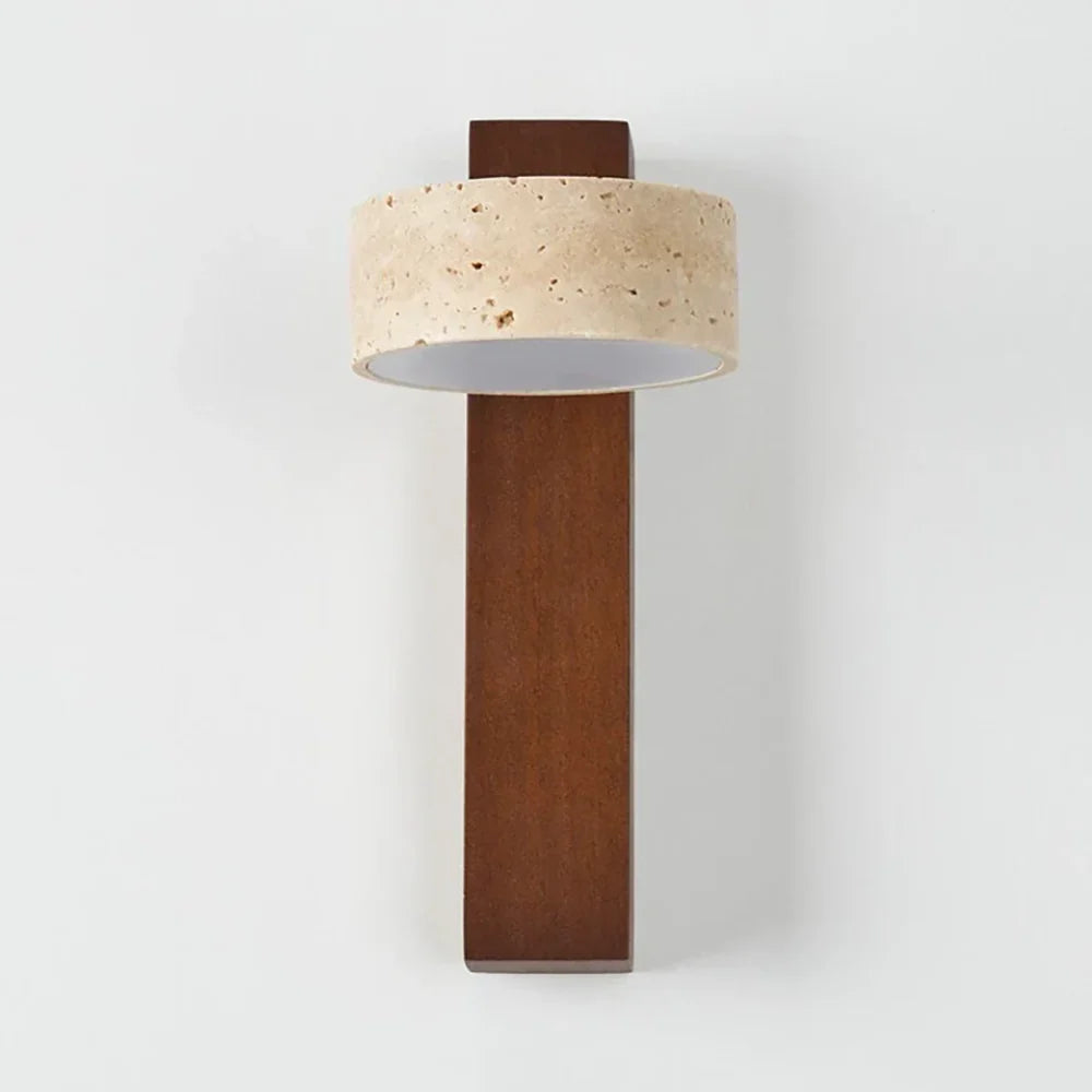 Grove Beam Travertine Wall Lamp